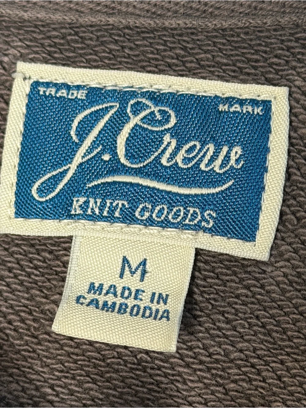 J. Crew Men's Crewneck Sweatshirt in Taupe Brown